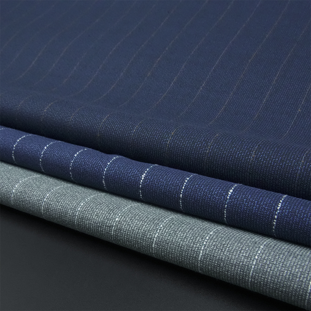 Luxury STOCK Suit Wool Worsted Merino Wool Polyester fabric Italian Suit Fabric for Men Suits