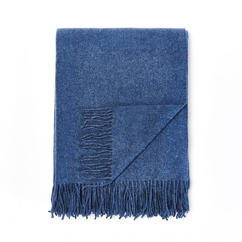 XH0013 COASTLINE-Granular wool blanket 100% Wool 140 * 185 + 8*2
