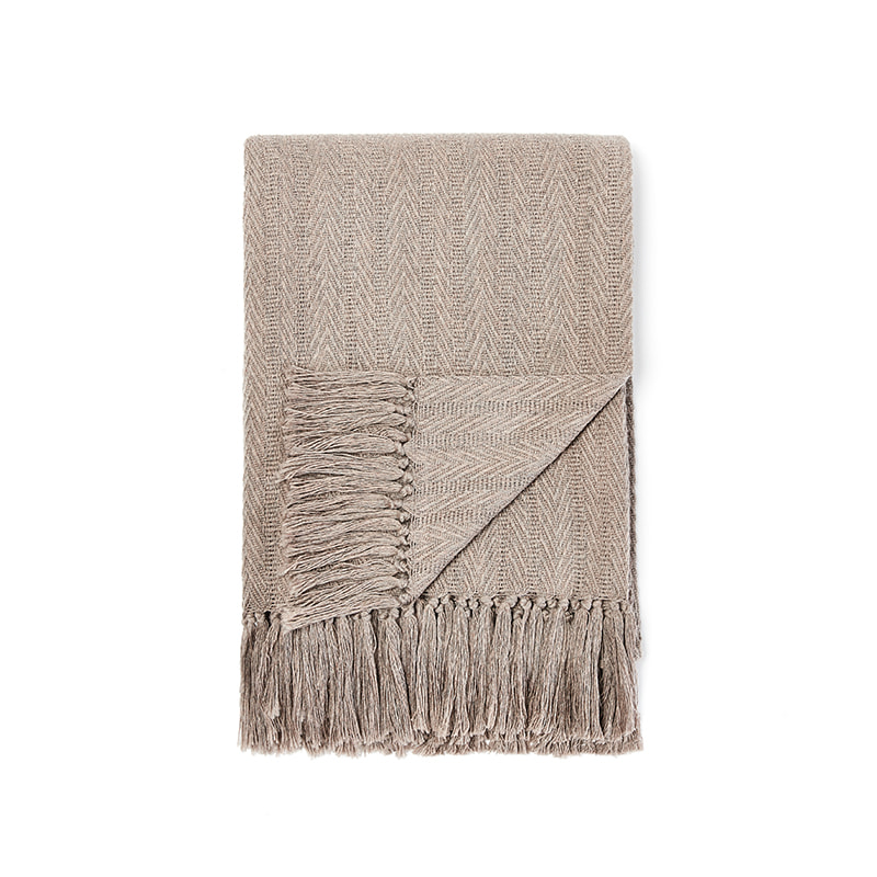 P16226G MEMORY-Classic Herringbone Australian Wool Shawl 100% Australian wool  142 * 180 +10*3