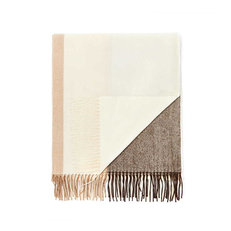 XHS20001 PARIS-Wide vertical wool shawl 100% Wool 70*170+8*2