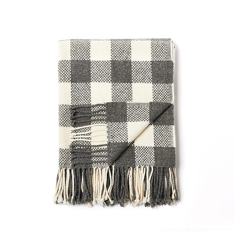 XH0010-4 PRAGUE-Coarse wool blanket 100% Wool 140 * 180 +10*5