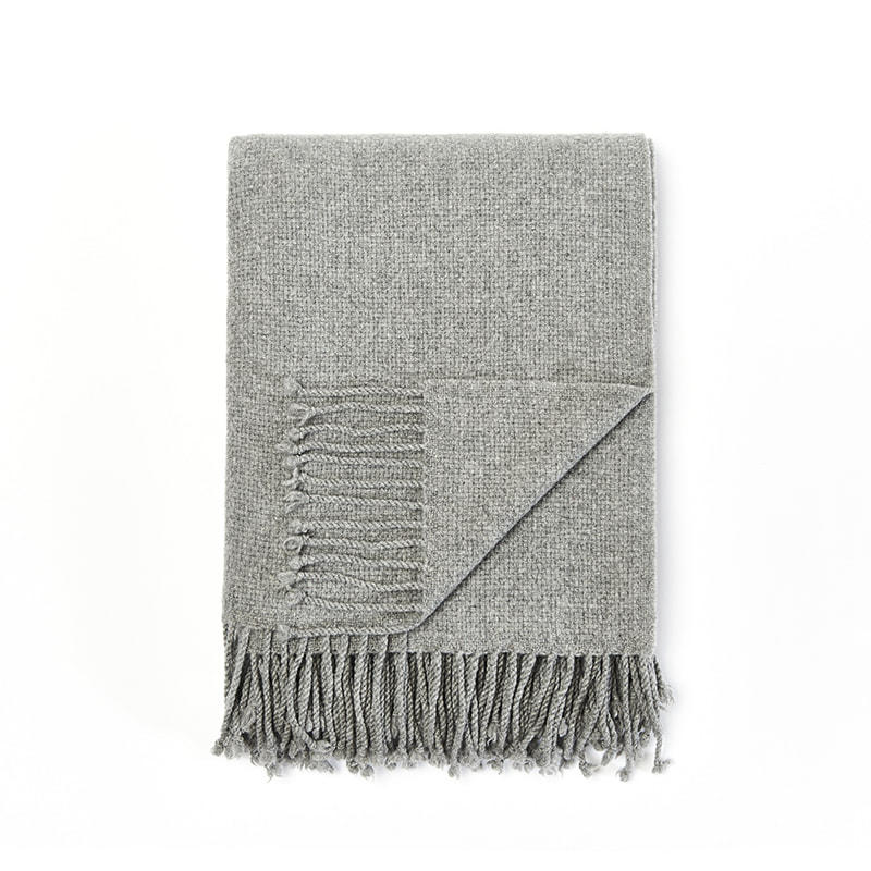 XH0010-5 PRAGUE-Coarse wool blanket 100% Wool 140 * 180 +10*2