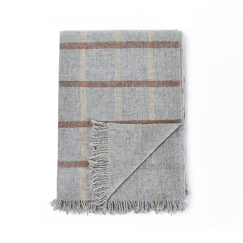 XHB20006 ROME-Water-soluble double-sided gauze wool blanket  100% Wool 140*180+5*2 